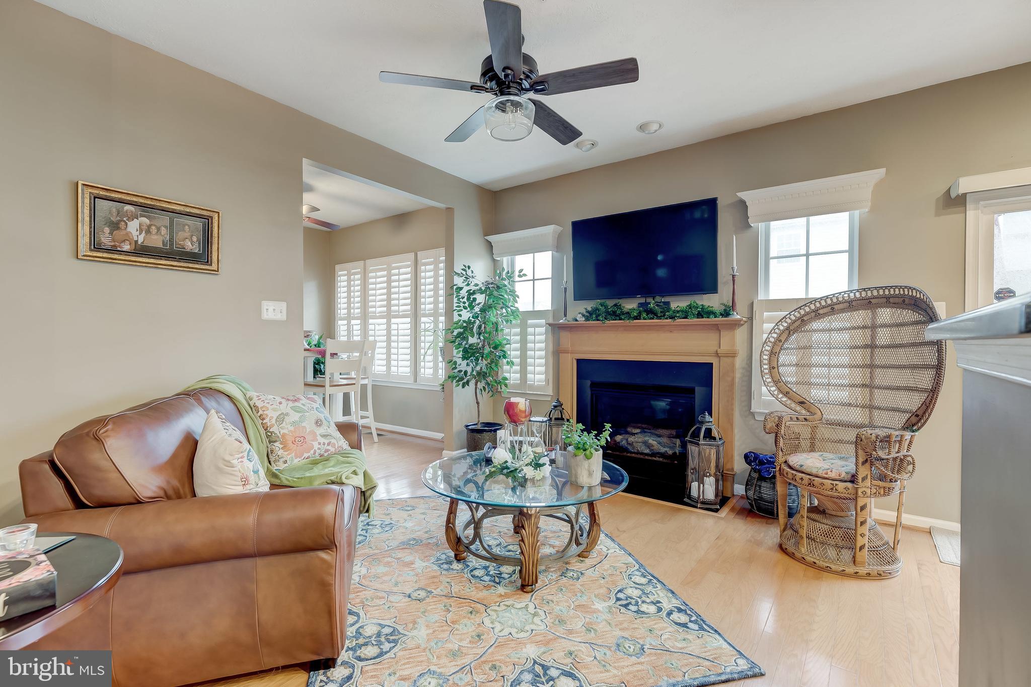 9727 Biggs Road Baltimore, MD 21220 - Photo 10 of 35 a living room with furniture a flat screen tv and a fireplace