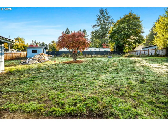 a house view with a garden space