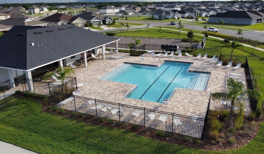 5643 Keaton Springs Drive Lakeland, FL 33811 - Photo 38 of 39 an aerial view of a house with a garden and lake view