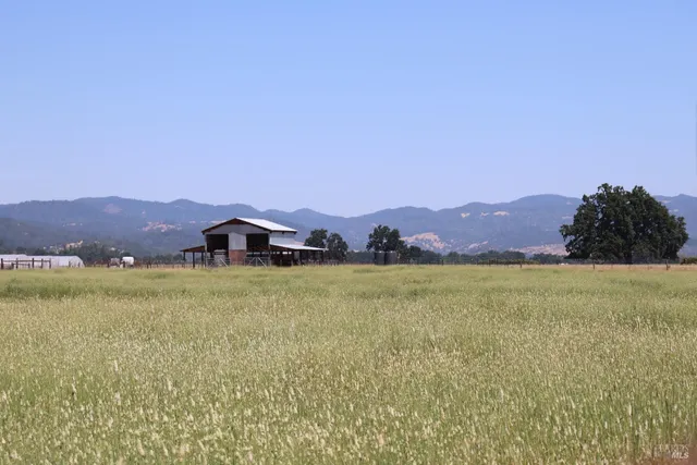 a view of a house with a yard and a mountain view