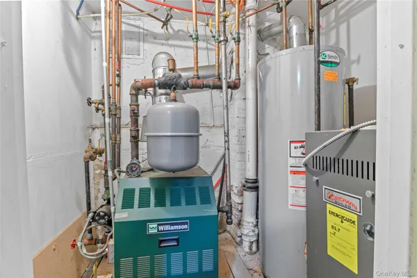 a close view of water heater room