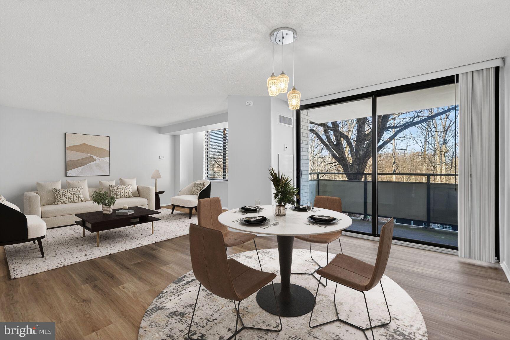 5225 Pooks Hill Road, Unit 422N Bethesda, MD 20814 - Photo 4 of 67 Dining Room w/ new flooring & fresh paint
