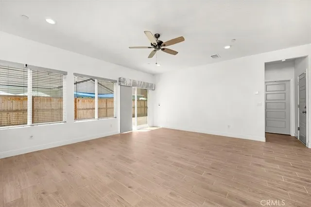 an empty room with closet