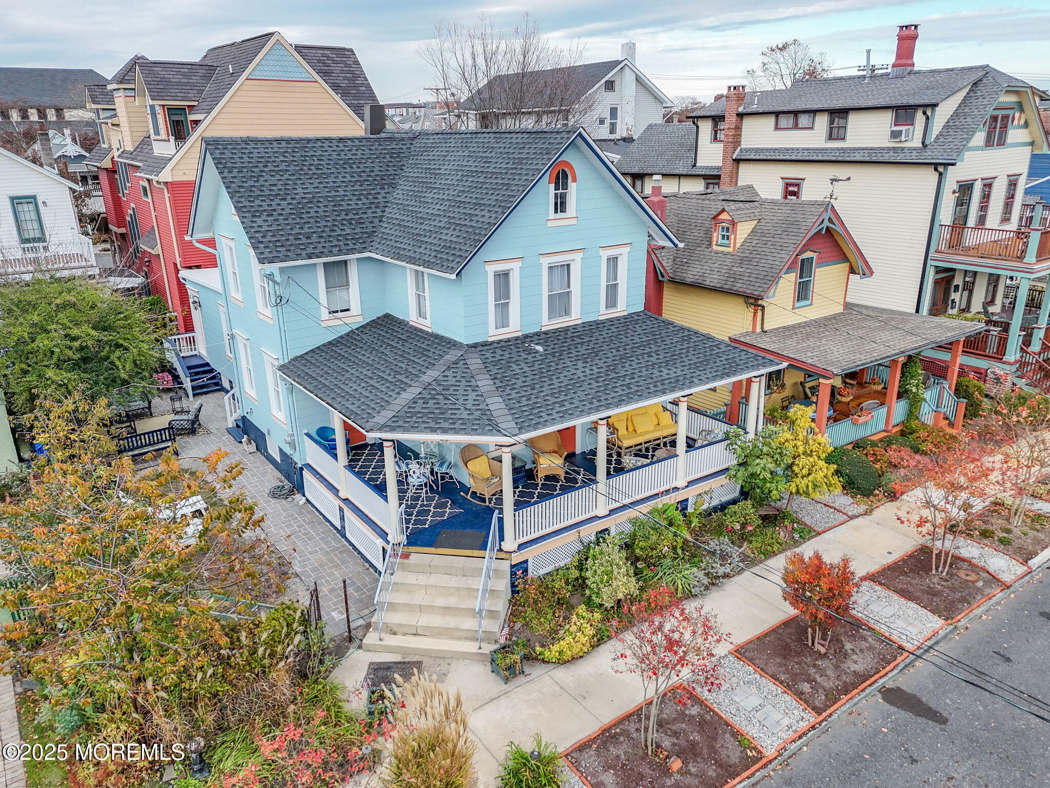 83 Broadway Ocean Grove, NJ 07756 - Photo 3 of 40 a aerial view of a house with swimming pool and sitting area
