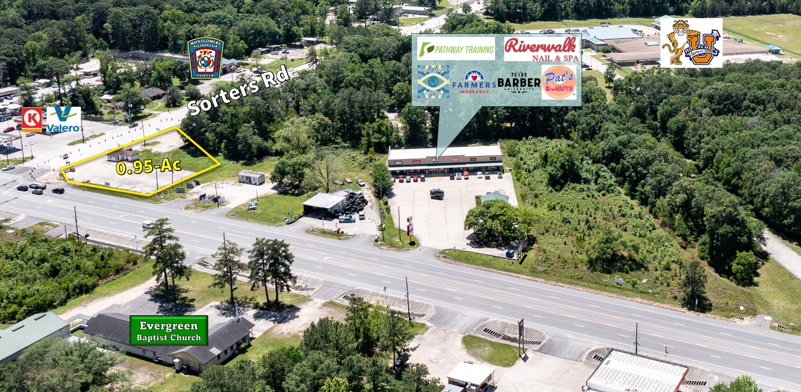 23214 Sorters Road Porter, TX 77365 - Photo 3 of 4 an aerial view of residential houses with outdoor space