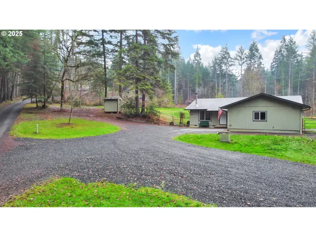 a view of outdoor space with garden