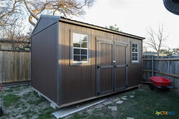 a backyard of a house