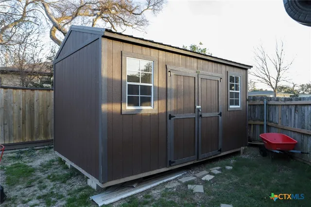 a backyard of a house