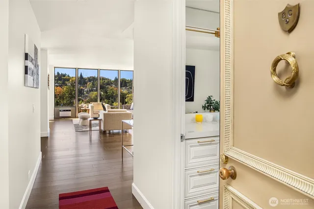 a view of living room with furniture and window