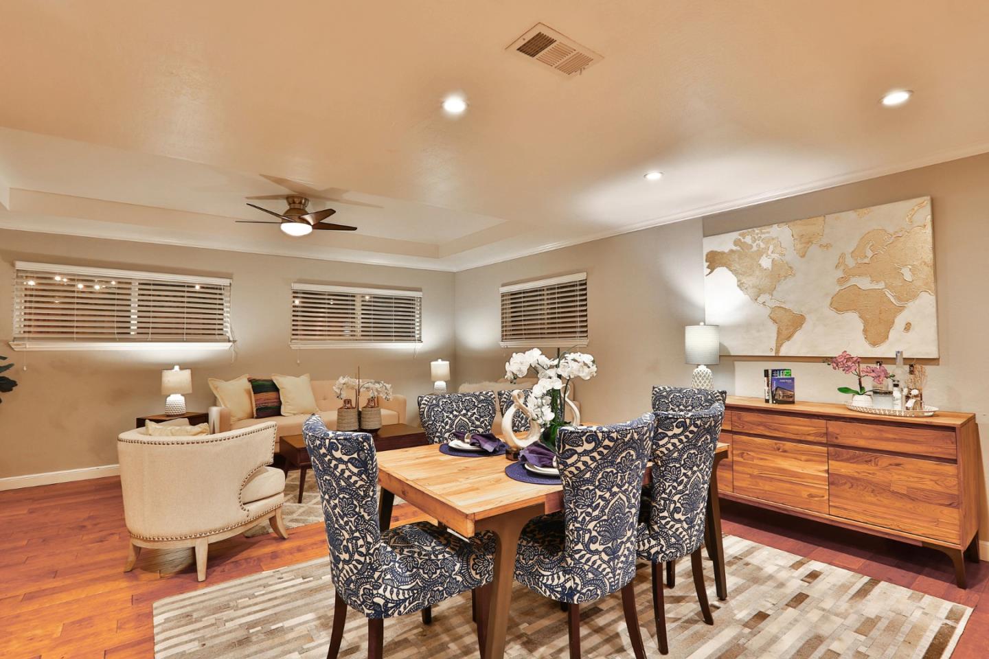 1920 Playa Street San Mateo, CA 94403 - Photo 13 of 43 a view of a dining room with furniture window and wooden floor