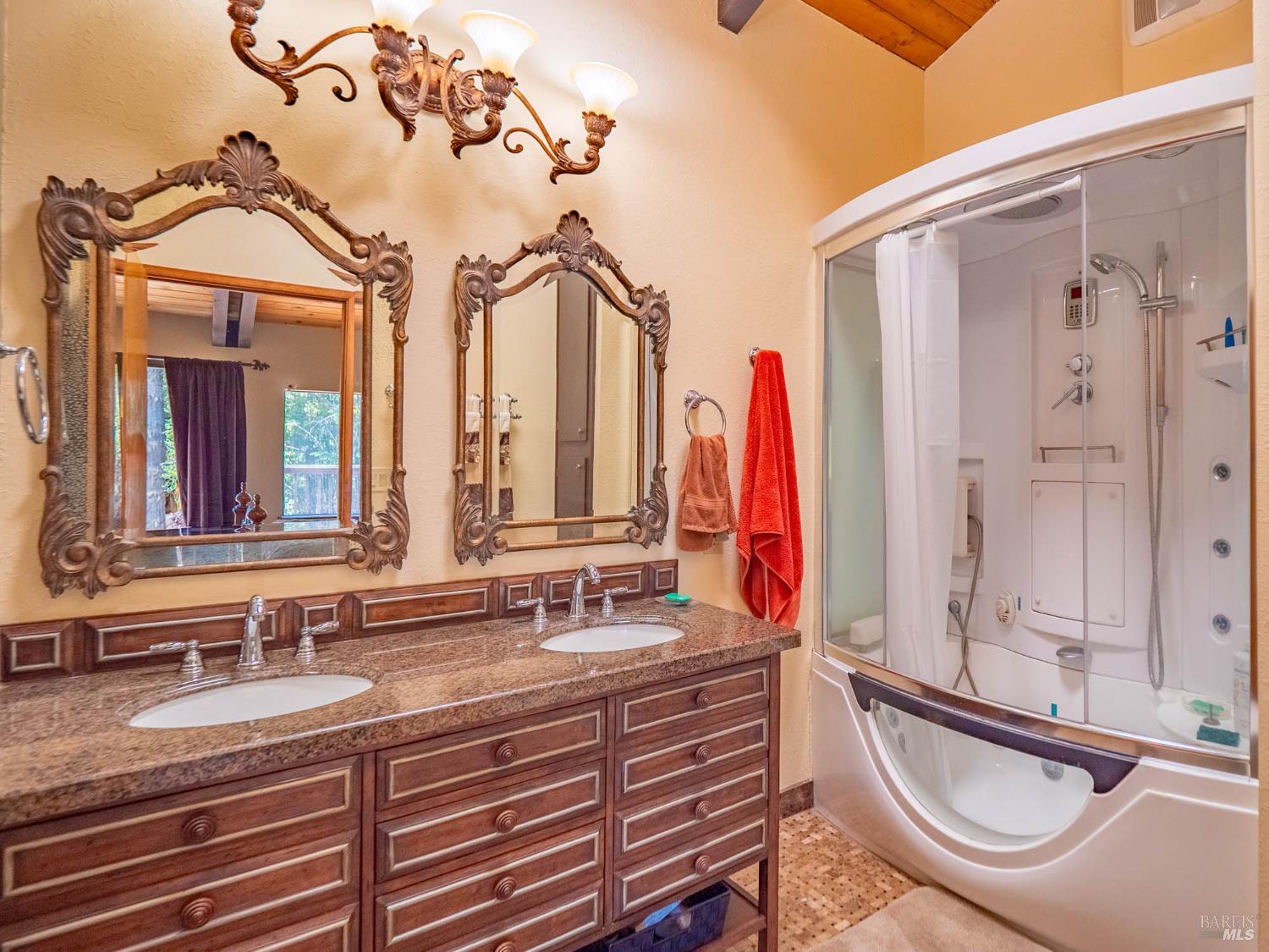 7701 Signal Ridge Road Philo, CA 95466 - Photo 15 of 32 Beautiful Primary Bath with jetted tub