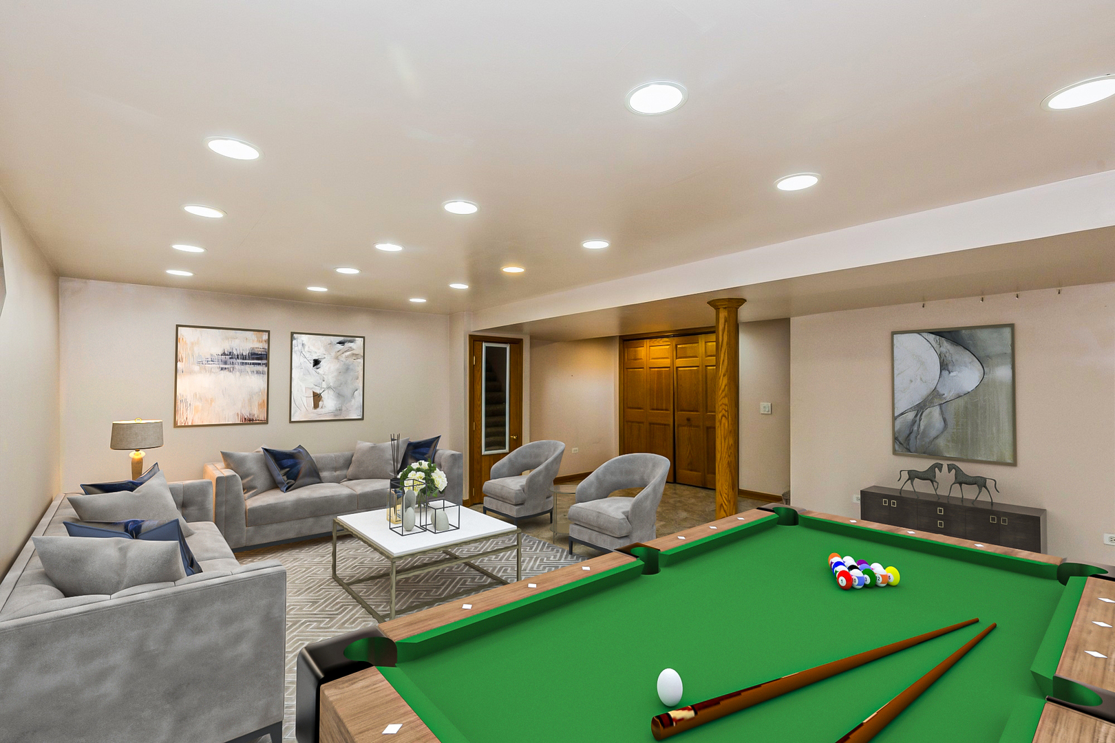 329 Killdeer Road Bloomingdale, IL 60108 - Photo 24 of 31 a living room with furniture pool table and furniture