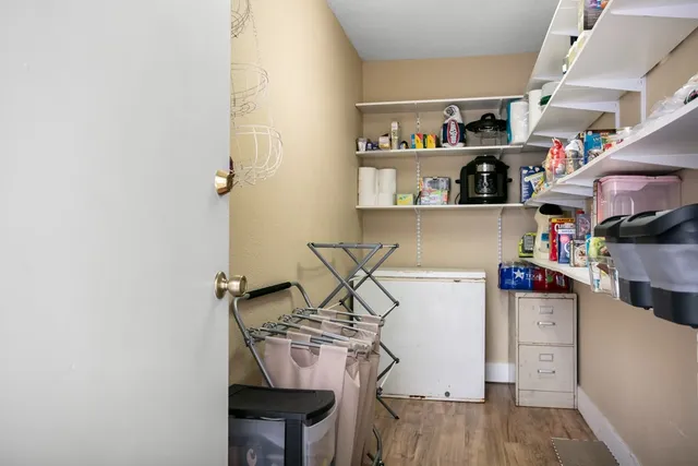 a view of storage and utility room