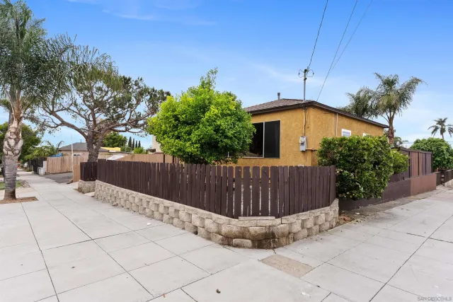 a backyard of a house