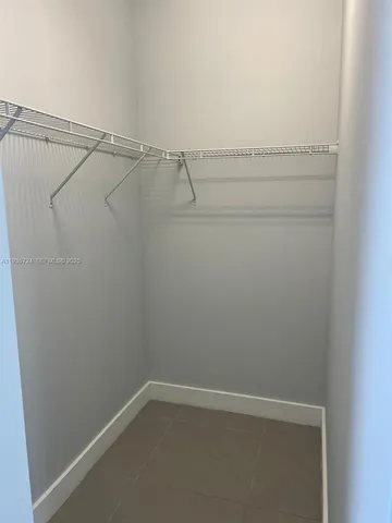 a view of small space with racks on the wall