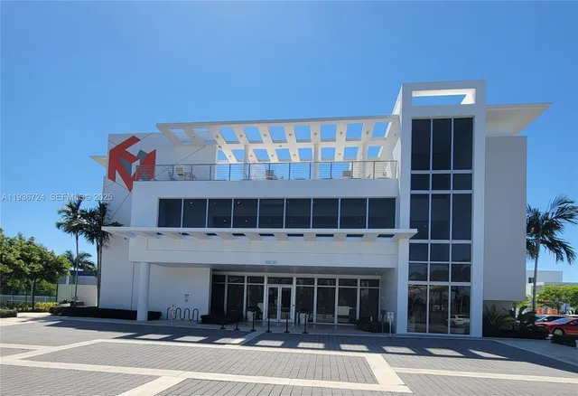 a front view of a building