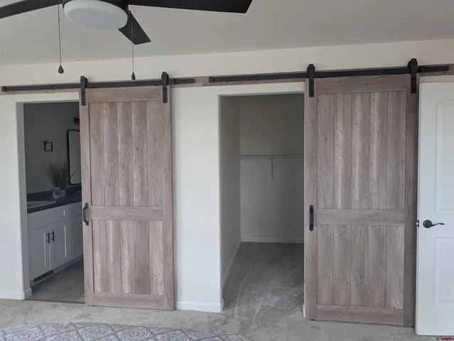 a view of a walk in closet