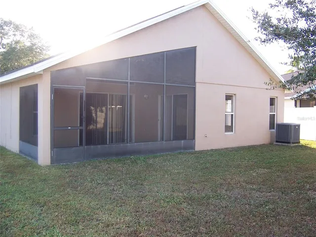 a view of backyard of house