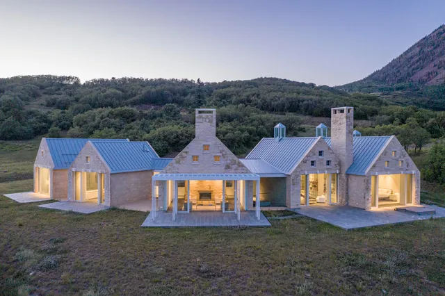 a aerial view of a house