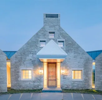 a front view of a house