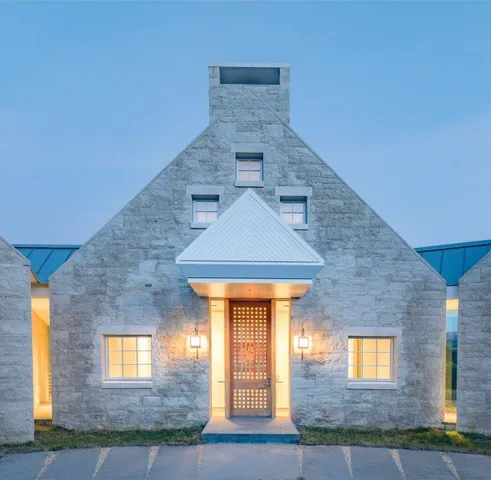 a front view of a house