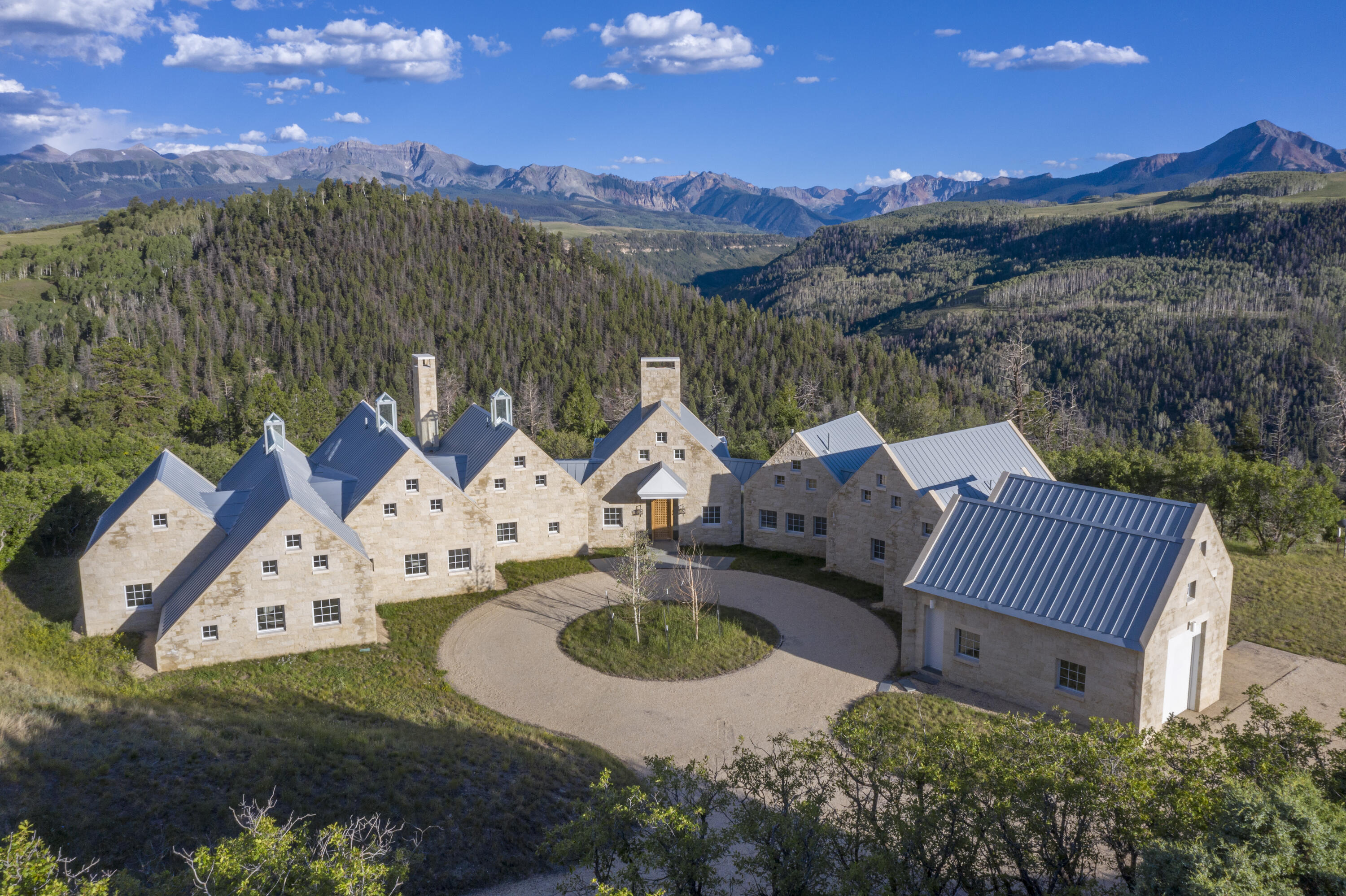 1068 Wilson Way Telluride, CO 81435 - Photo 3 of 40 an aerial view of a house with garden space and street view