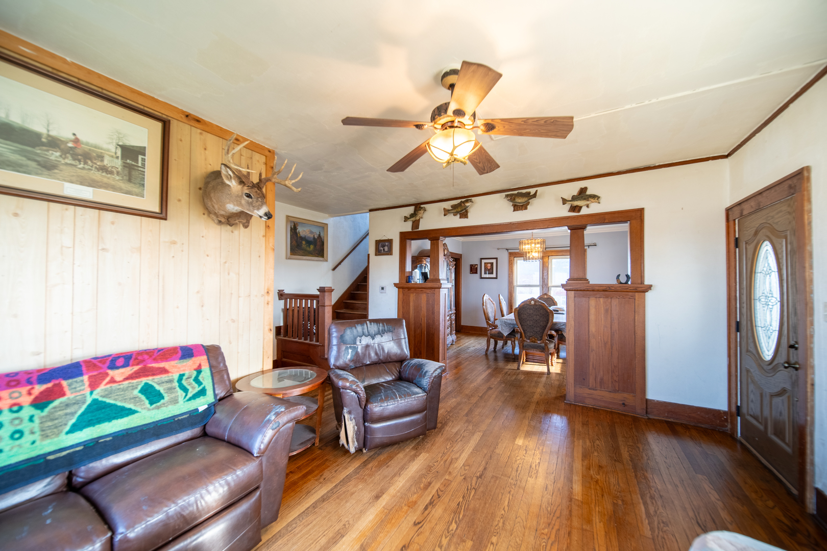 1801 Lee Center Road Amboy, IL 61310 - Photo 12 of 45 a living room with furniture and a wooden floor