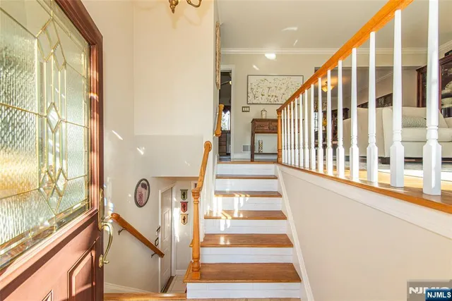 a view of an entryway with staircase