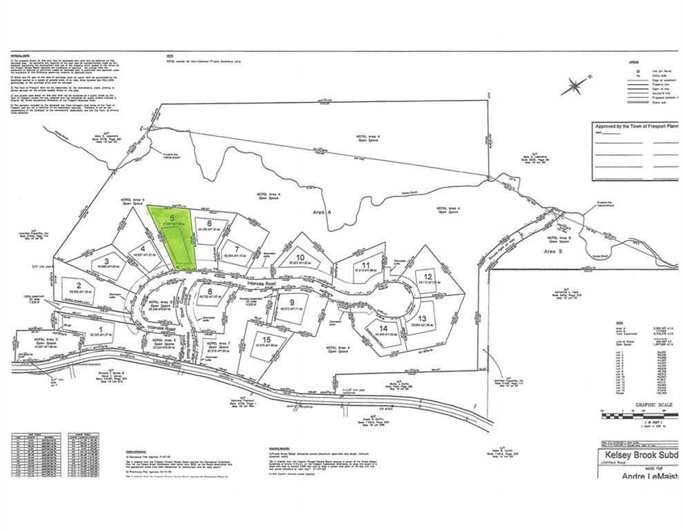 25 Intervale Road Freeport, ME 04032 - Photo 2 of 18 Lot 5 highlighted on Kelsey Brook...