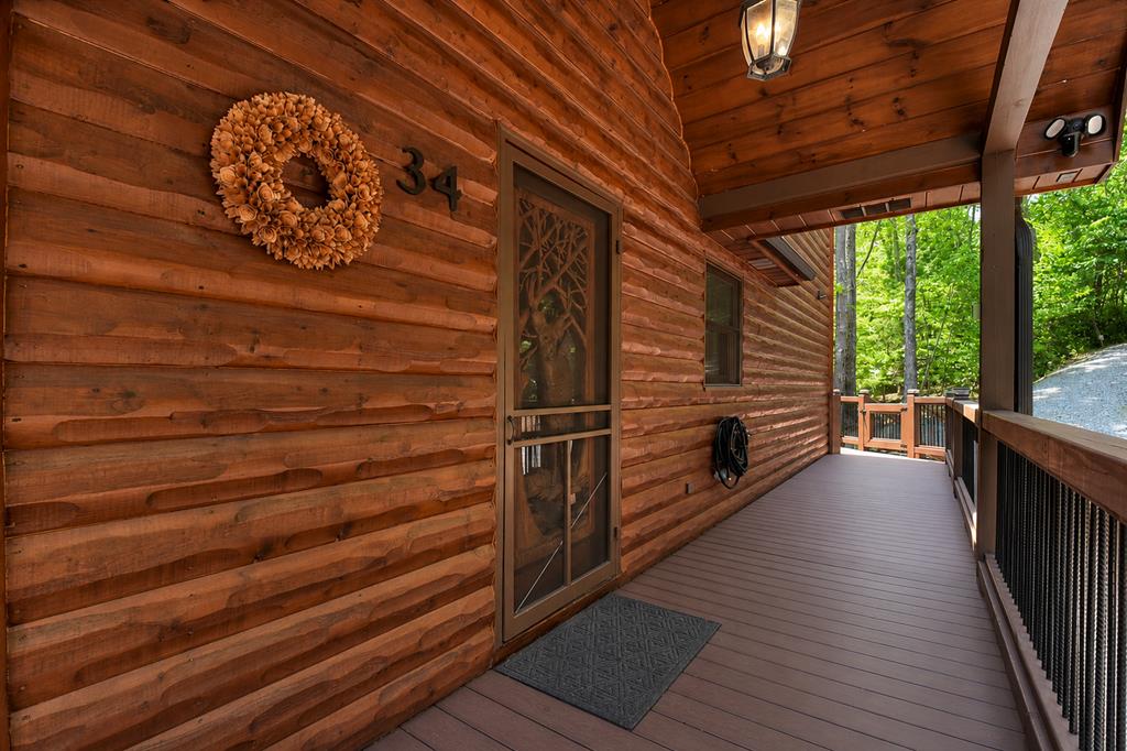 34 Dallas Lane Blue Ridge, GA 30513 - Photo 11 of 56 Main level front entry with vaulted covered ceilin