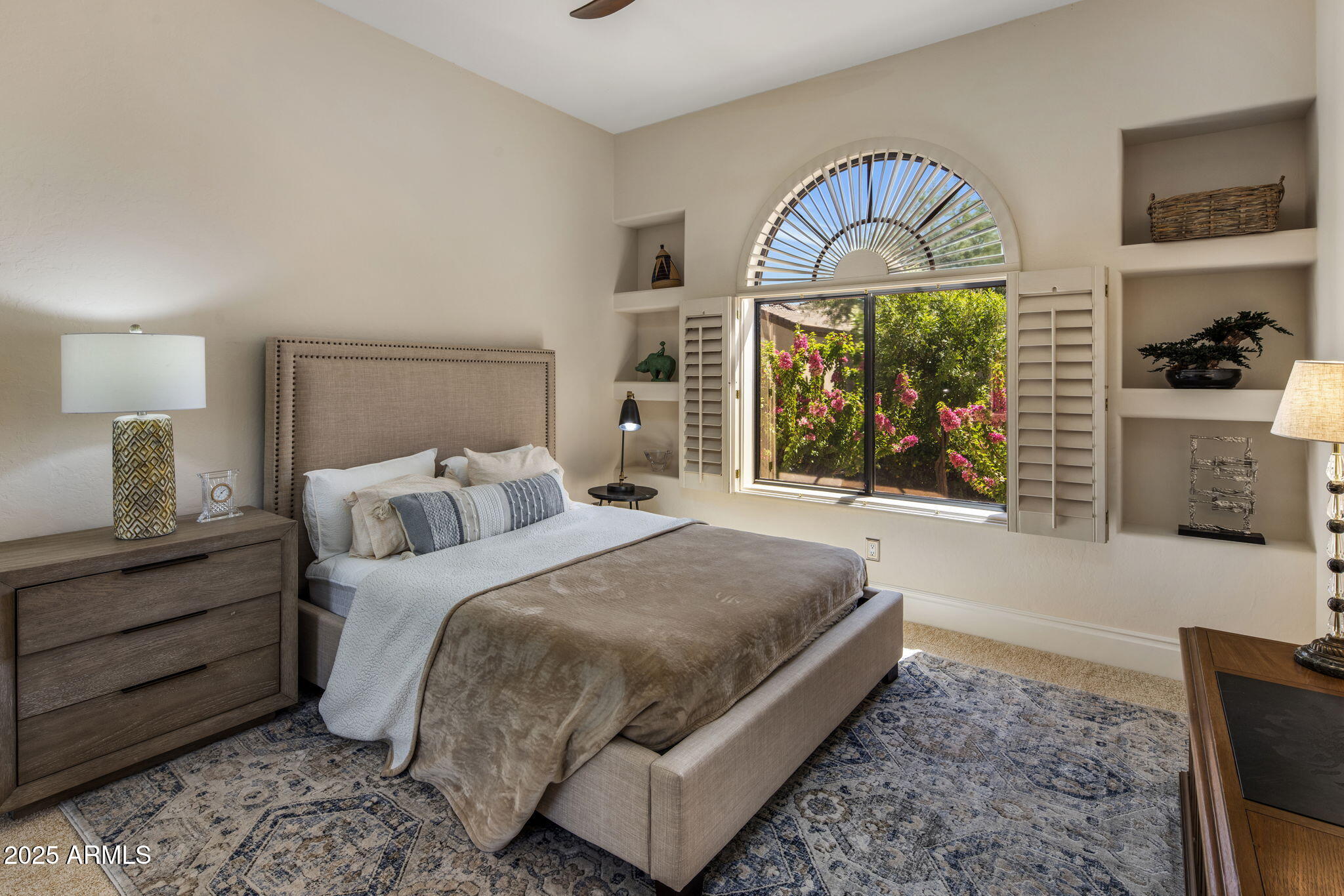 8216 East Angel Spirit Drive Scottsdale, AZ 85255 - Photo 19 of 29 a bedroom with a large bed and a large window