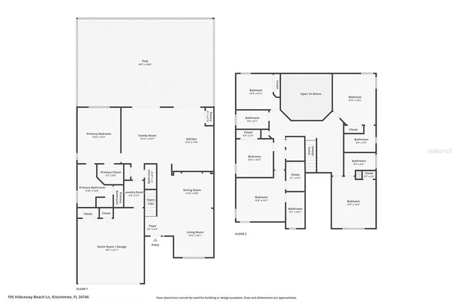a view of a swimming pool with a table and chairs