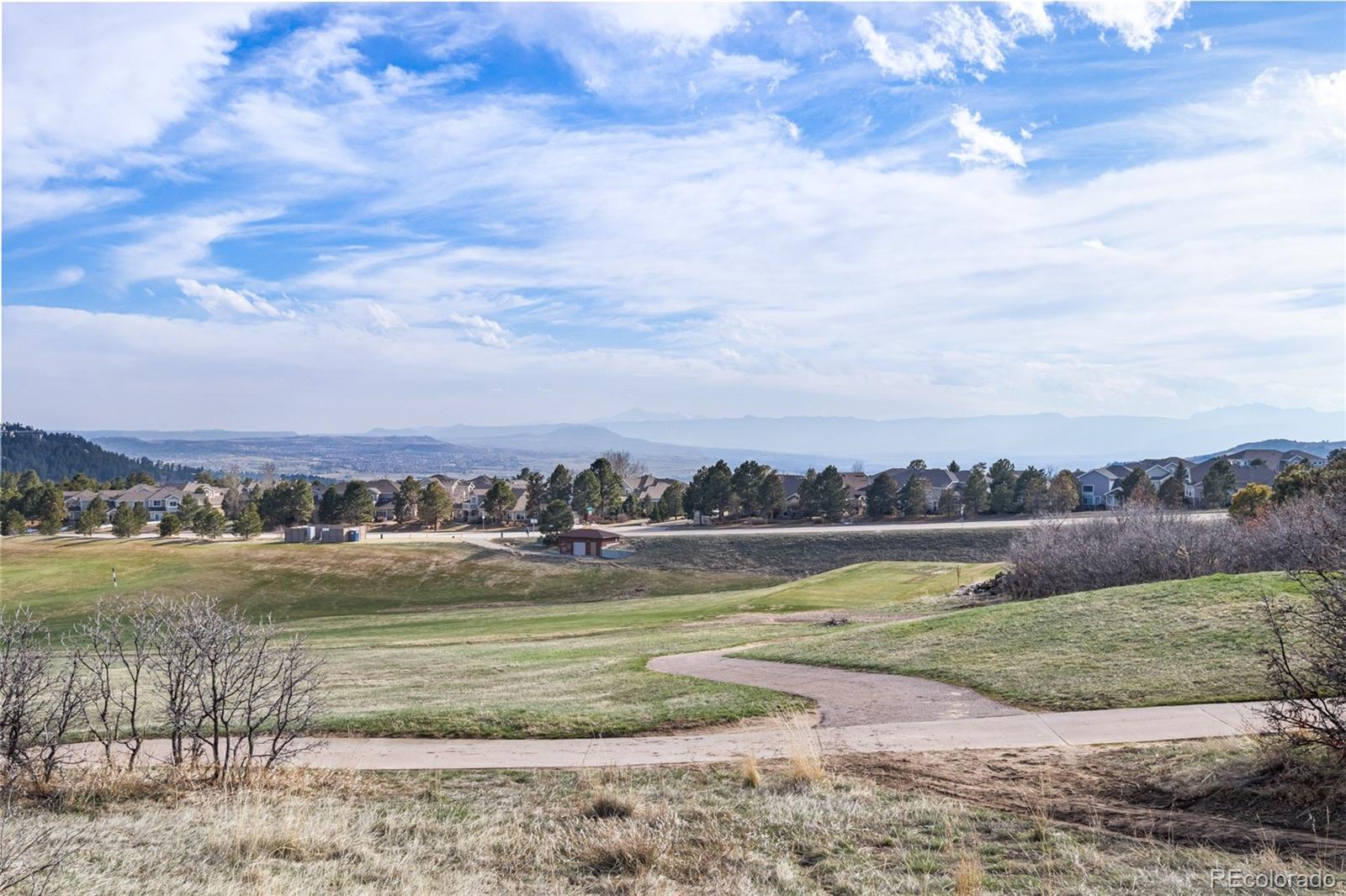 981 Buffalo Ridge Road Castle Pines, CO 80108 - Photo 37 of 39 a view of a lake with a big yard