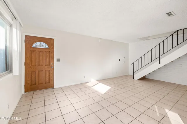 a view of an entryway with a window