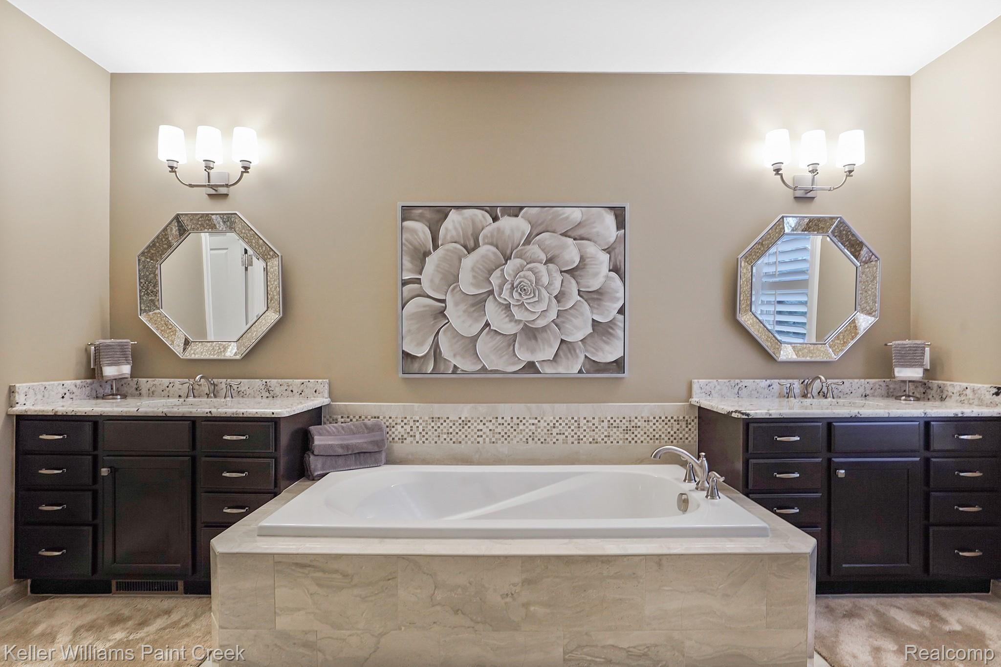 5195 Brecon Court, Unit 40 Rochester, MI 48306 - Photo 24 of 53 Exquisite Ensuite with dual vanities and a large soaking tub