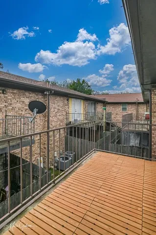 swimming pool view from a balcony