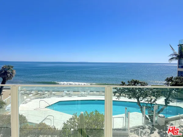 a view of a ocean from a balcony