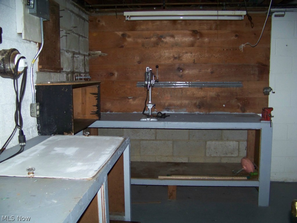 5491 Roy Road Cleveland, OH 44143 - Photo 18 of 19 Workshop area of basement - There also is a laundry room/area.