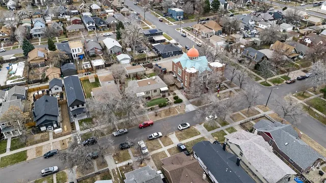 an aerial view of a city