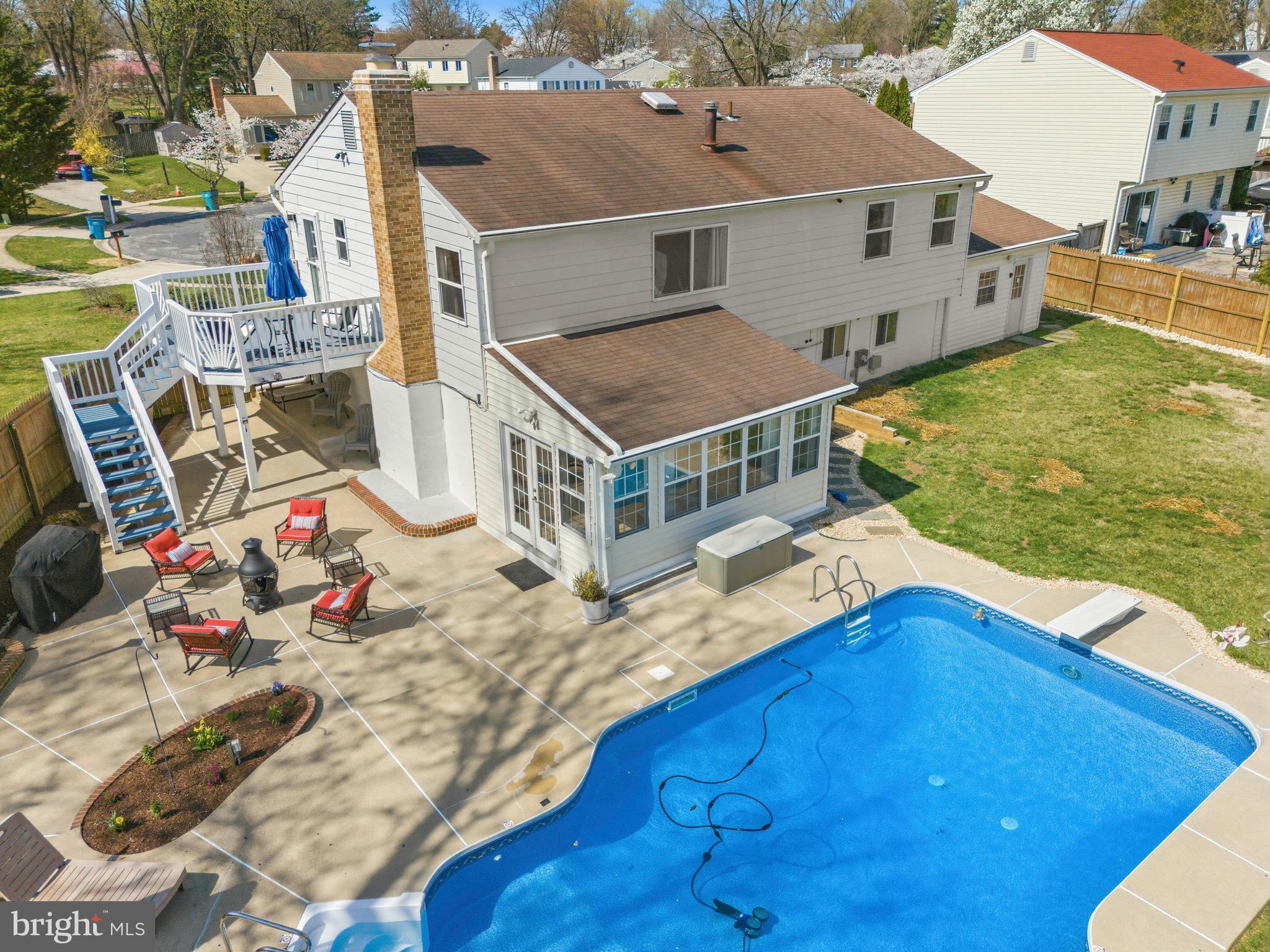 5 Coatbridge Court Olney, MD 20832 - Photo 48 of 49 an aerial view of a house with swimming pool