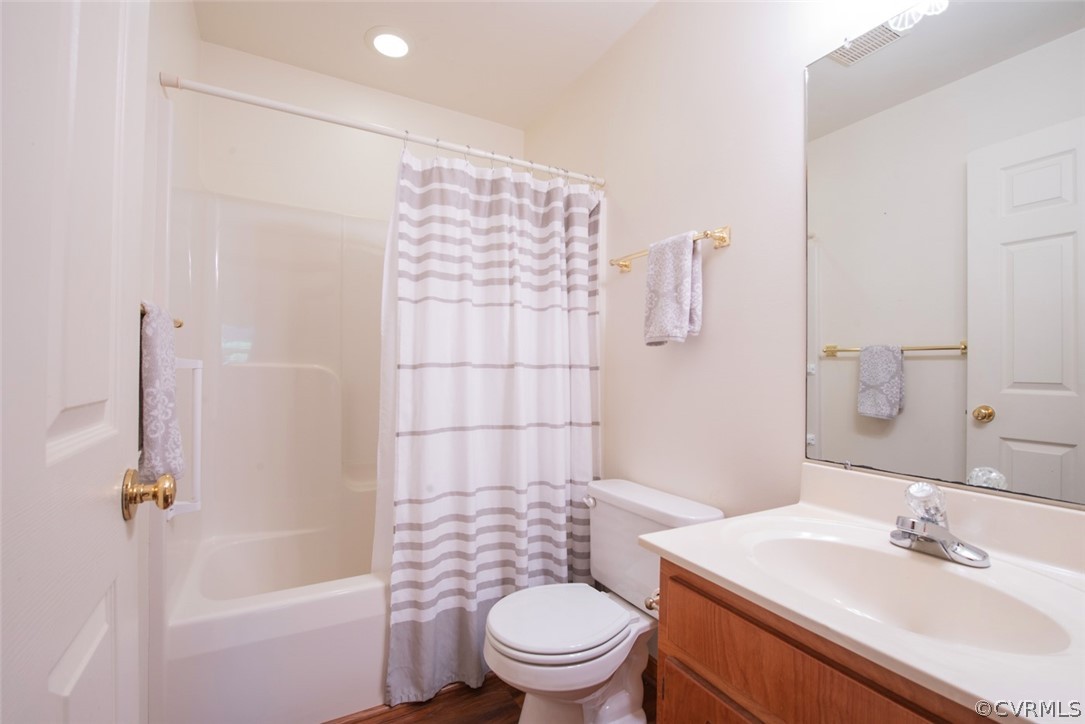 21417 Courthouse Road Dinwiddie, VA 23841 - Photo 27 of 50 a bathroom with a sink toilet and shower