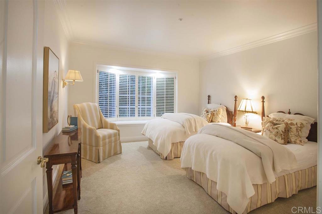 6019 La Flecha Rancho Santa Fe, CA 92067 - Photo 20 of 25 a bedroom with two beds and large window