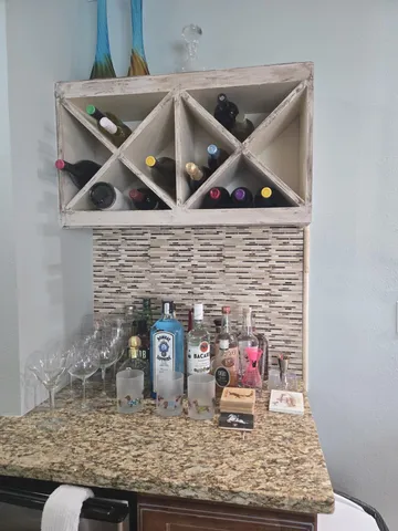 a living room with chairs