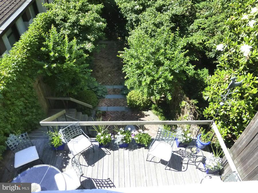 3040 Q Street Northwest Washington, DC 20007 - Photo 13 of 30 Partial view of deck overlooking garden.