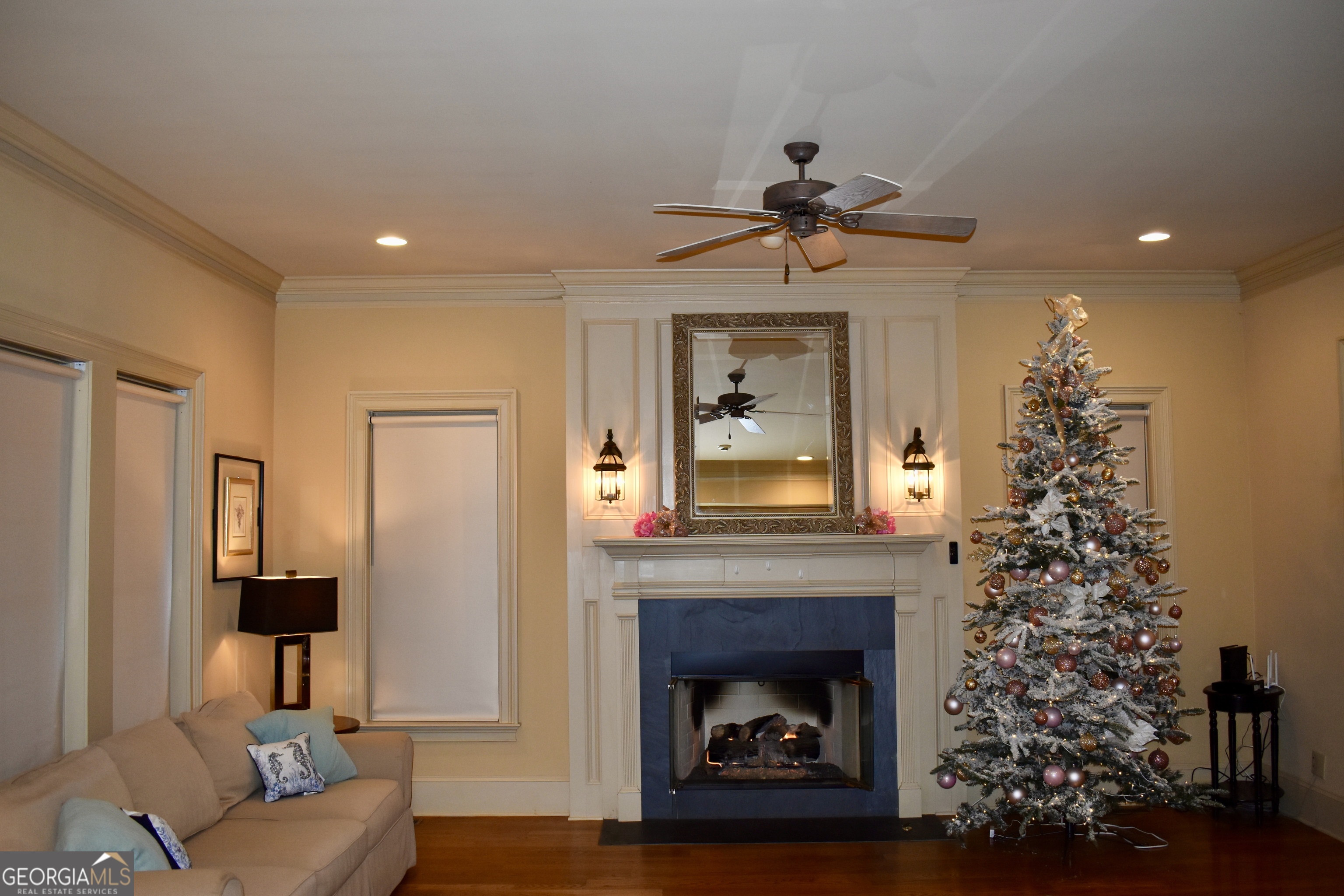 3 Club Drive Newnan, GA 30263 - Photo 33 of 43 a living room with a fireplace and a potted plant