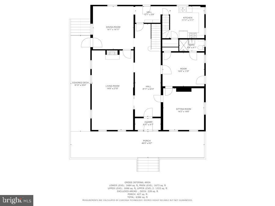 6812 Connecticut Avenue Chevy Chase, MD 20815 - Photo 35 of 37 Main level floor plan