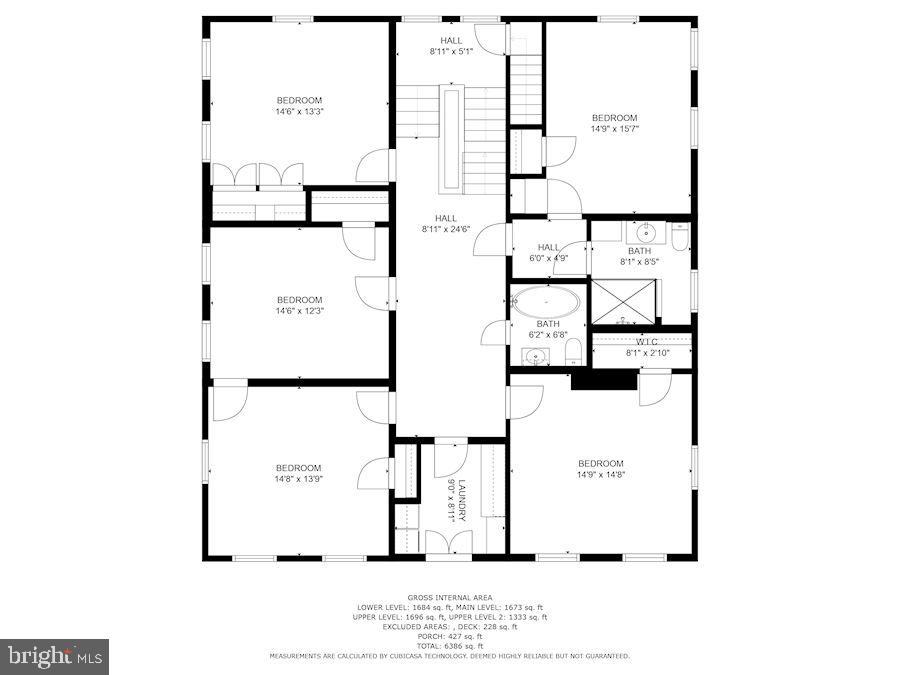 6812 Connecticut Avenue Chevy Chase, MD 20815 - Photo 34 of 37 2nd floor layout