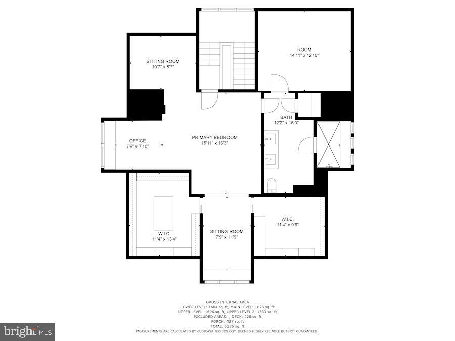 6812 Connecticut Avenue Chevy Chase, MD 20815 - Photo 36 of 37 Owners' suite floorplan