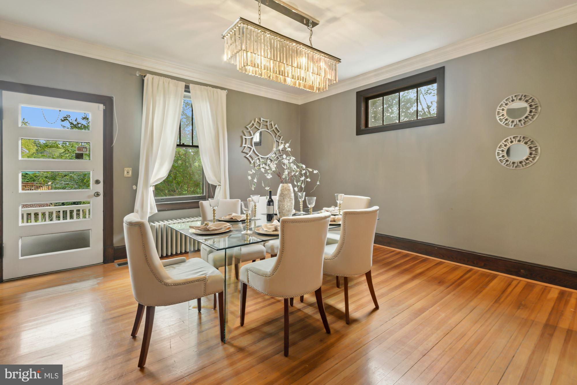 6812 Connecticut Avenue Chevy Chase, MD 20815 - Photo 7 of 37 Big formal dining room, opens to side porch