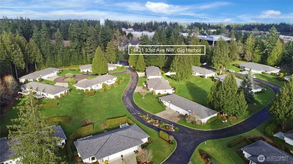 an aerial view of a house having outdoor space